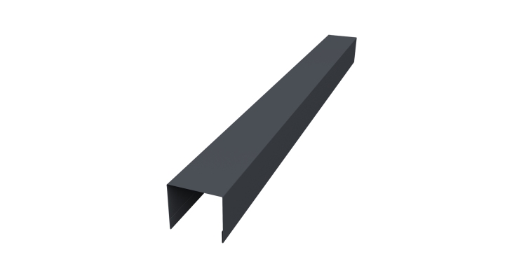 Стойка боковая крепежная для забора жалюзи Palermo 0,45 Drap-double TX RAL 7024 мокрый асфальт (2м)