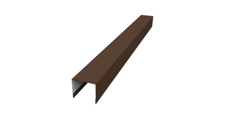 Стойка боковая крепежная для забора жалюзи Palermo 0,5 Rooftop Бархат RAL 8017 шоколад (2м)