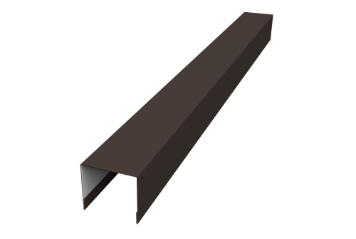 Стойка боковая крепежная для забора жалюзи Palermo 0,45 Drap RR 32 темно-коричневый (2м)