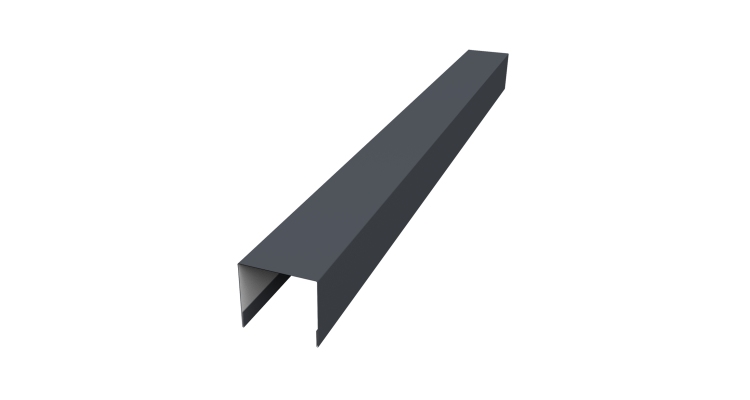 Стойка боковая крепежная для забора жалюзи Palermo 0,5 Atlas X RAL 7024 мокрый асфальт (2,5м)