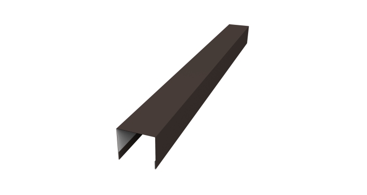 Стойка боковая крепежная для забора жалюзи Palermo 0,45 Drap TX RR 32 темно-коричневый (2,5м)