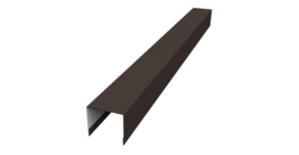 Стойка боковая крепежная для забора жалюзи Palermo 0,5 Satin Matt RR 32 темно-коричневый (3м)