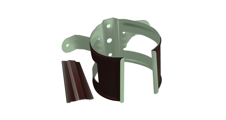 Кронштейн трубы на дерево GL PE Matt 90 мм RAL 8017 шоколад