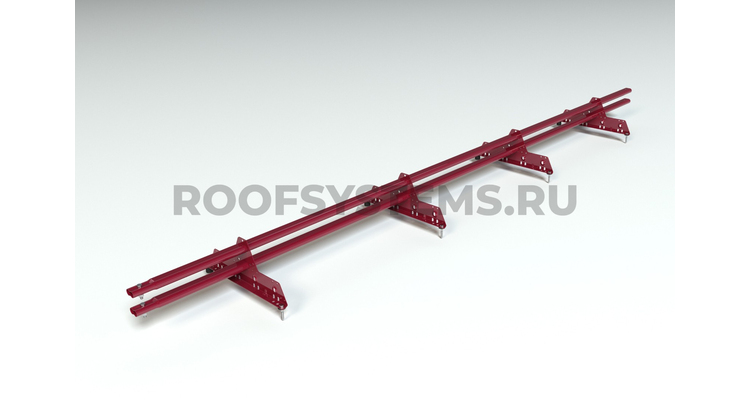 Снегозадержатель PRESTIGE ZN 45*25 овальный 3,0м NEXT RAL 3005 (красное вино)