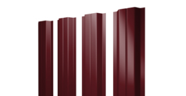 Штакетник П-образный А с прямым резом 0,4 PE RAL 3005 красное вино